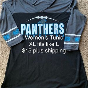 Carolina Panthers Tunic Top. Great with leggings!(XL) fits like (L)